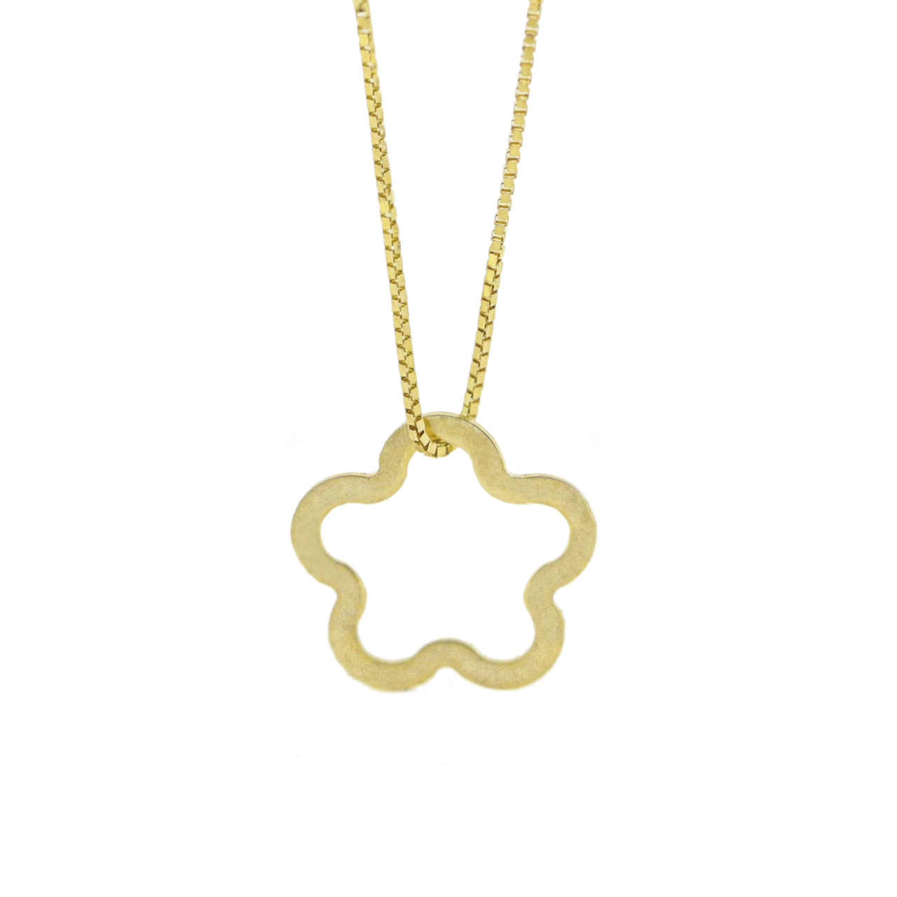 Gargantilla Oro 18K Flor Calada