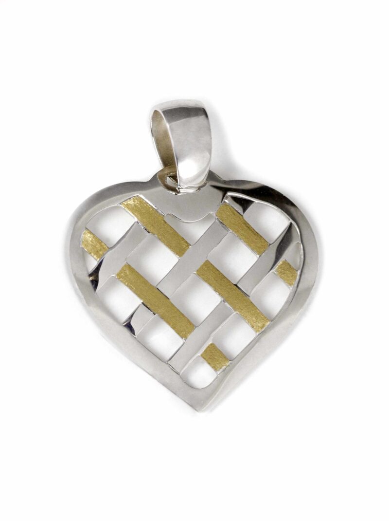 Colgante Oro 18K Bicolor Corazón