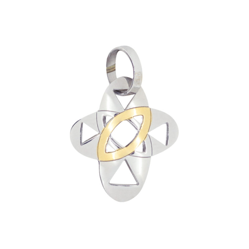 Cruz Oro 18K Bicolor
