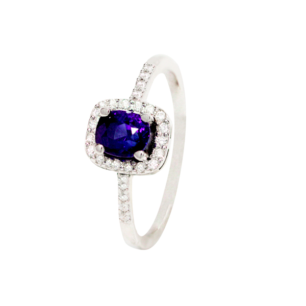 Anillo Oro Blanco 18K y Diamantes mod. United Kingdom