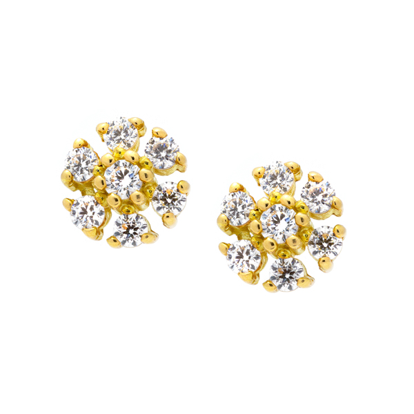 Pendientes Oro 18K  Shine con Circonitas