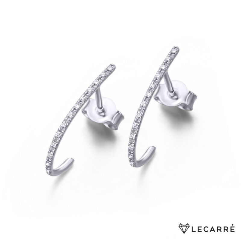 Pendientes Oro Blanco 18K con Diamantes LeCarré