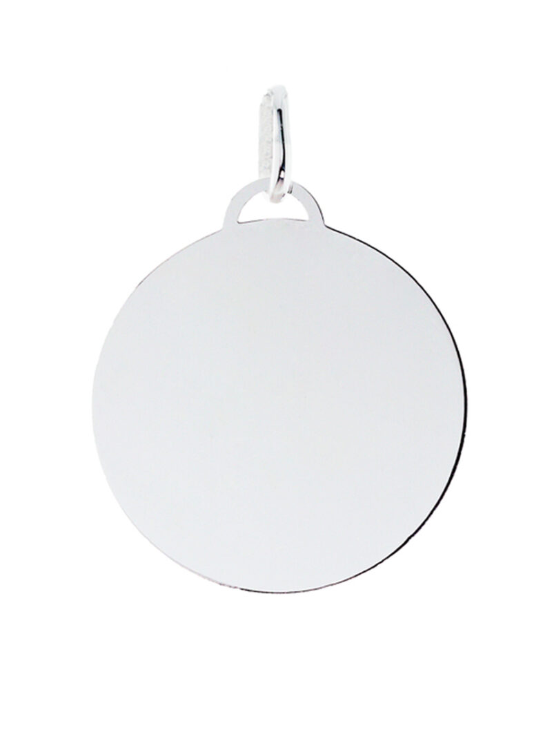 Colgante Plata 1ªLey Redondo Personalizado 18mm