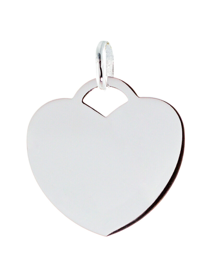 Colgante Plata 1ª Ley Corázon Personalizado 17mm