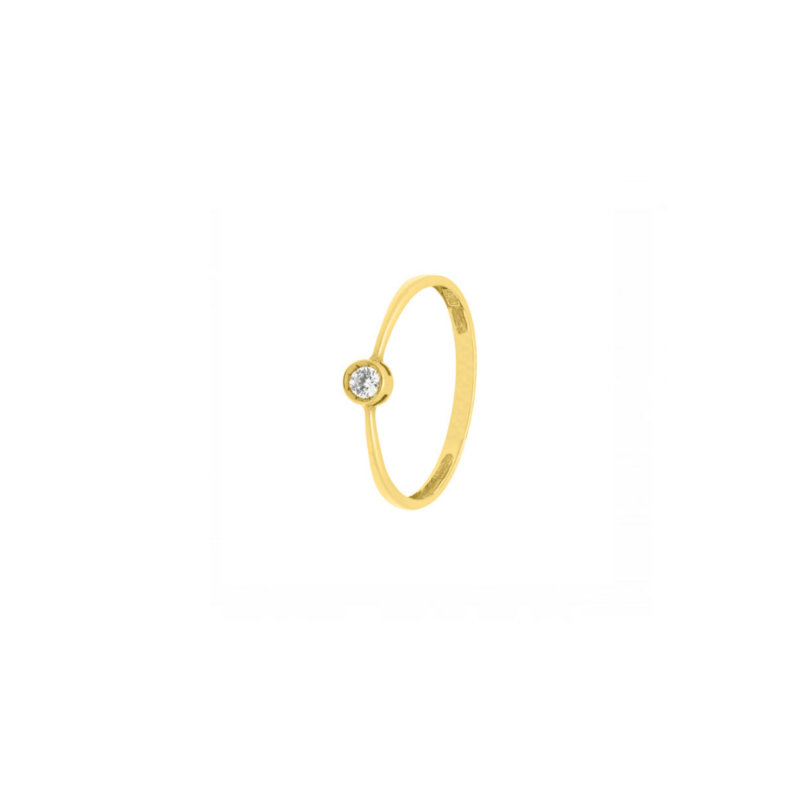 Anillo Oro 18K con Circonita