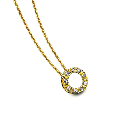 Gargantilla Oro 18K Círculo con Diamantes LeCarré