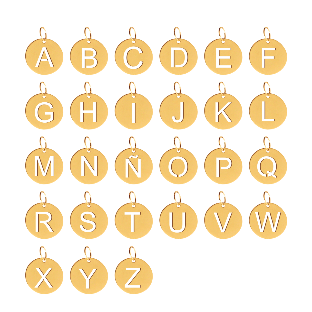 Colgante Oro 18K Inicial A 9mm - Imagen 2
