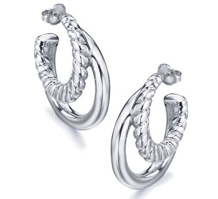 Pendientes Plata 1ª Ley Dobles Aros