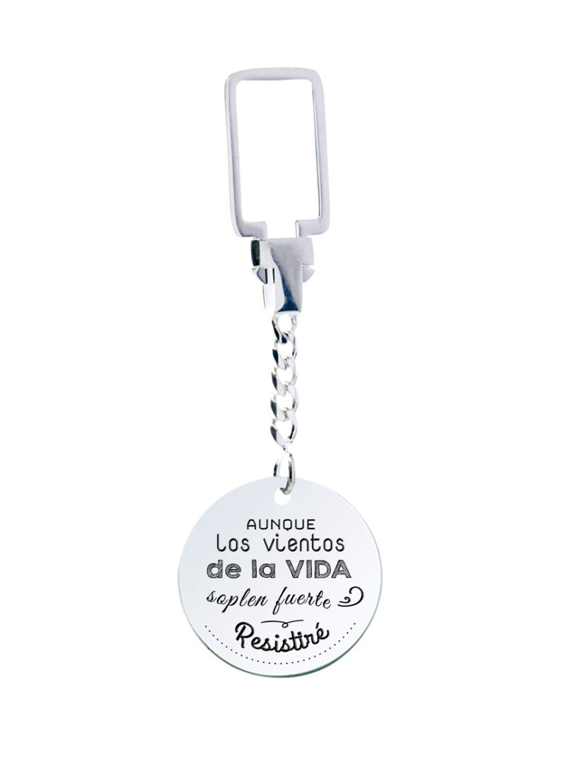 Llavero de Plata 1ªLey Redondo "Resistiré"