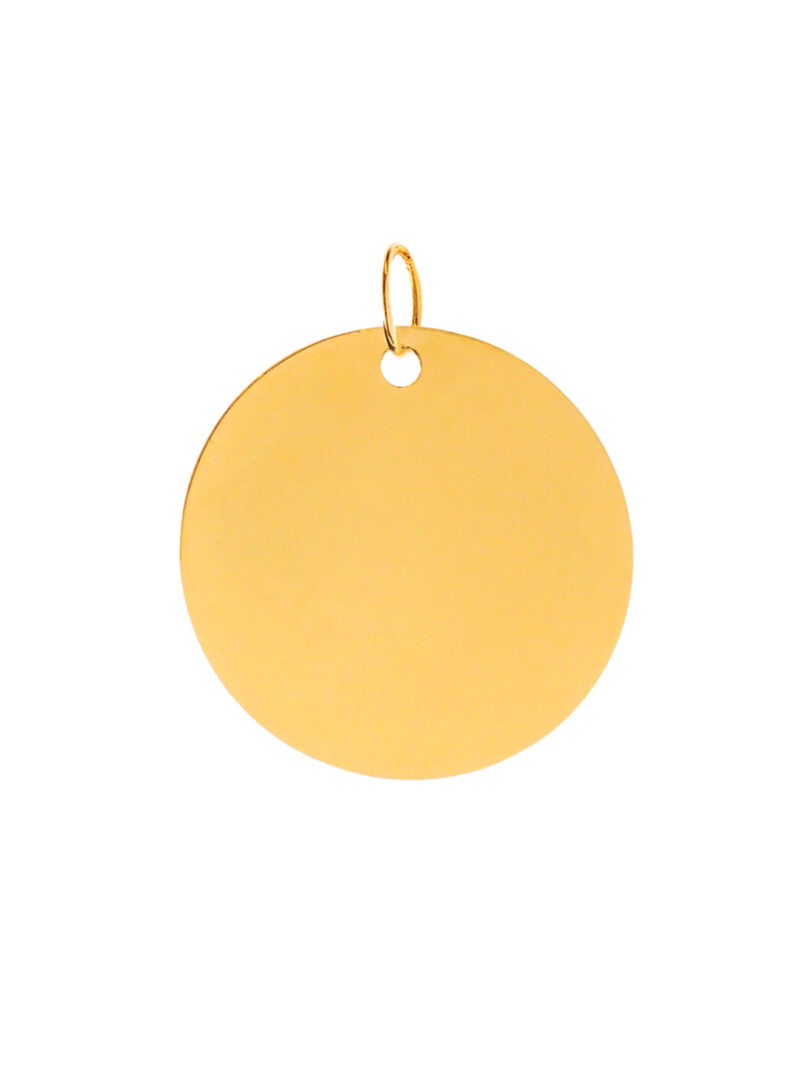 Colgante Oro 18K Redondo Personalizado 16mm