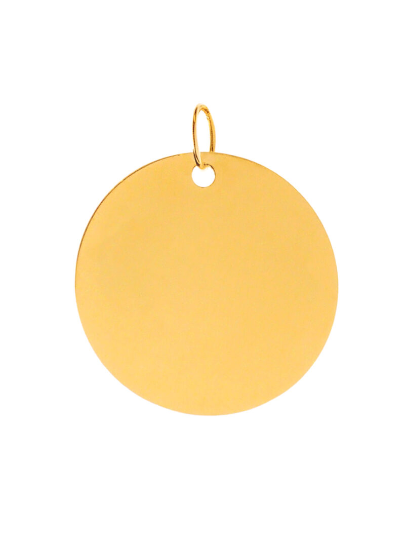 Colgante Oro 18K Redondo Personalizado 18mm