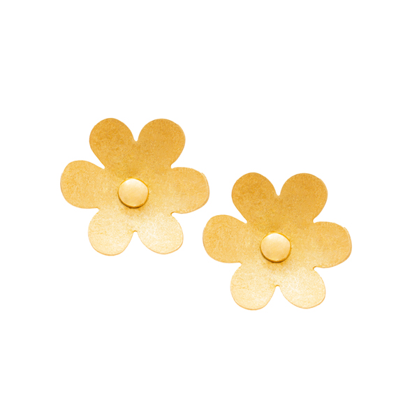 Pendientes Oro 18K Flor