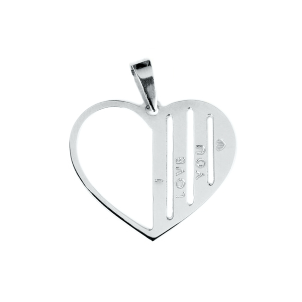 Colgante Plata 1ª Ley Corazón personalizado