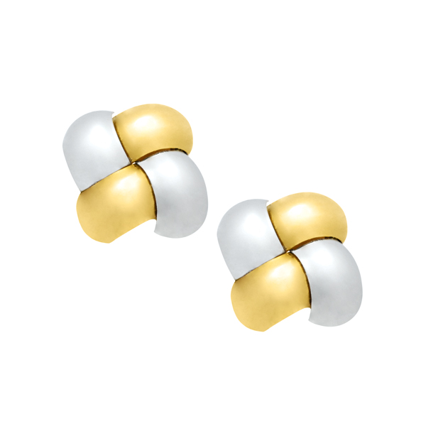 Pendientes Oro 18K Bicolor