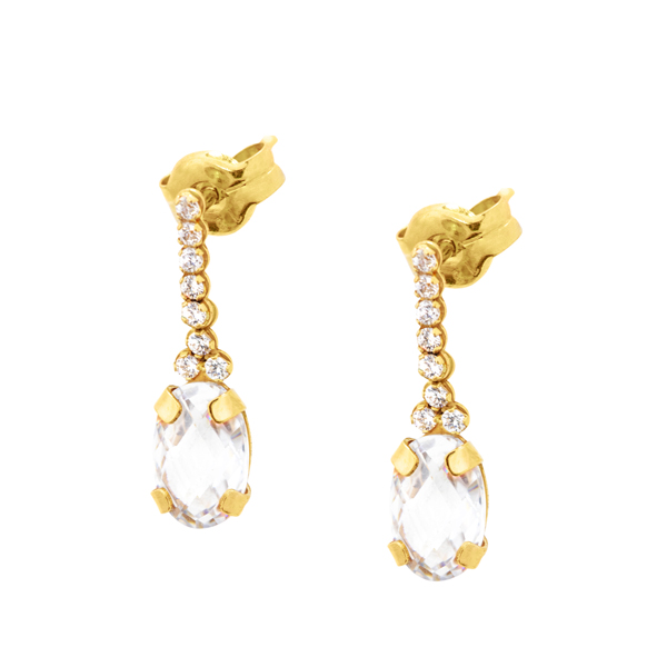 Pendientes Oro 18K con Circonitas