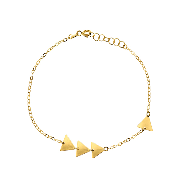 Pulsera de Oro 18K Triángulos