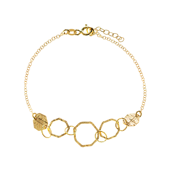 Pulsera de Oro 18K Círculos