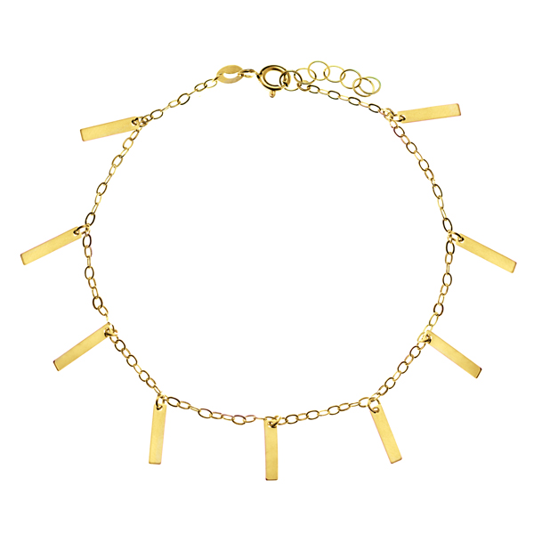 Pulsera de Oro 18K Rectángulos