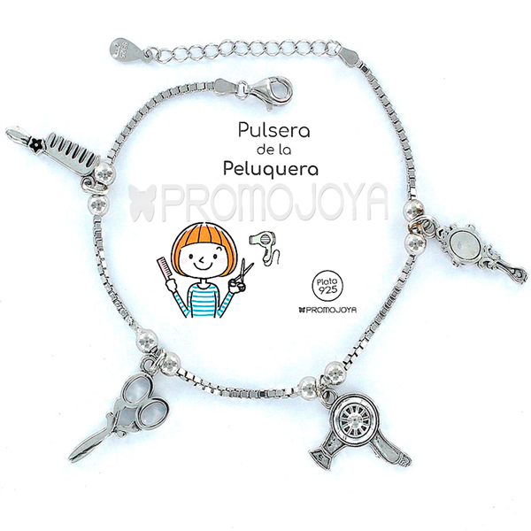Pulsera Plata 1ª Ley Eres Lo Más Peluquera