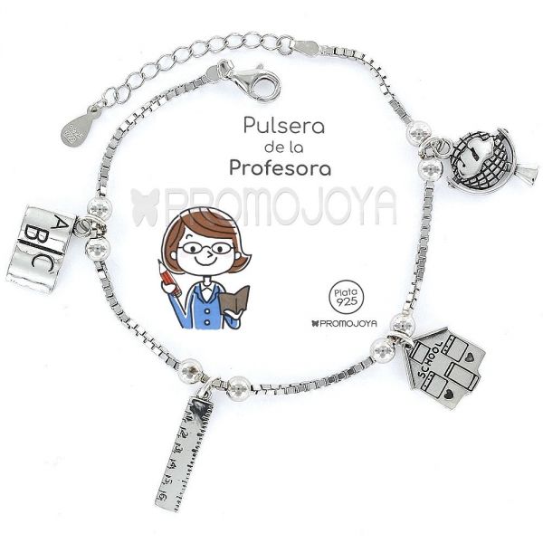 Pulsera Plata 1ª Ley Profesora