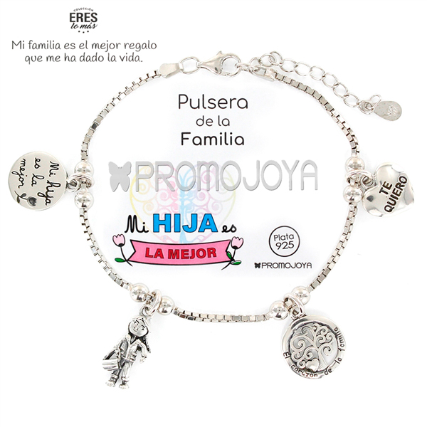 Pulsera Plata 1ª Ley Familia Hija