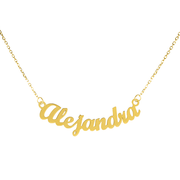 Gargantilla Oro 18K Nombre Personalizado 9-12 caracteres