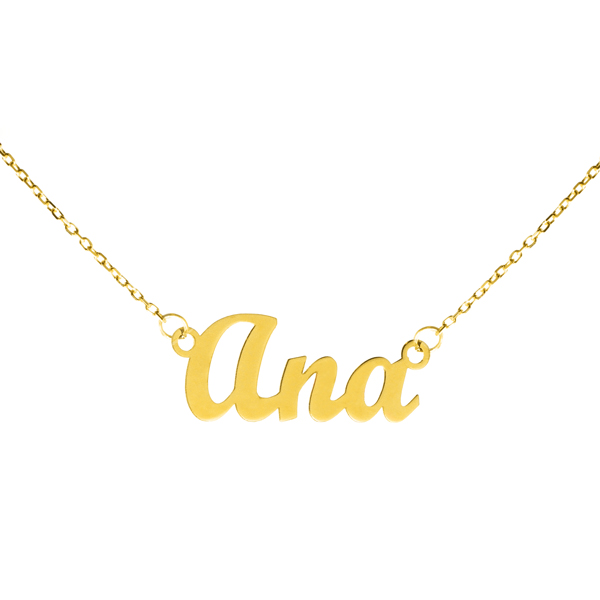 Gargantilla Oro 18K Nombre Personalizado 1-3 caracteres