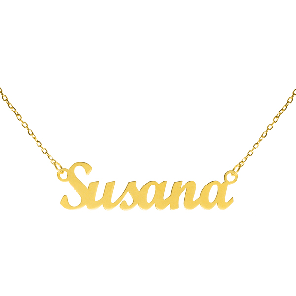 Gargantilla Oro 18K Nombre Personalizado 6-8 caracteres