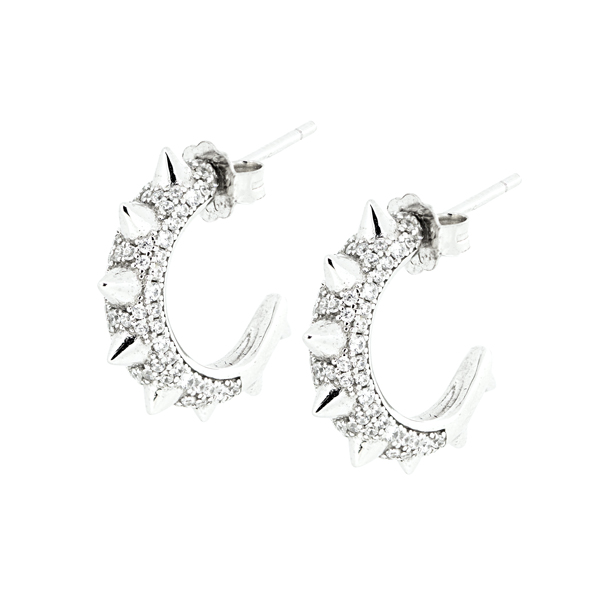 Pendientes Aro Plata 1ª Ley con Circonitas