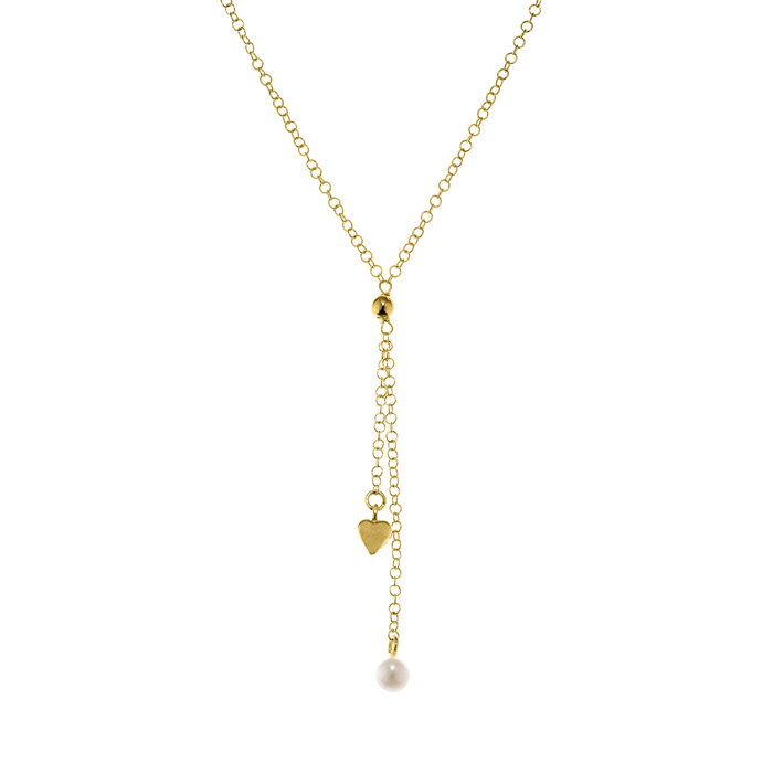 Gargantilla Oro 18K Corazón y Perla