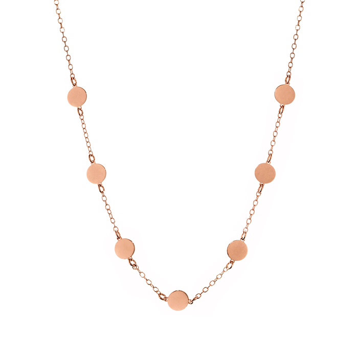 Gargantilla Oro Rosa 18K Círculos