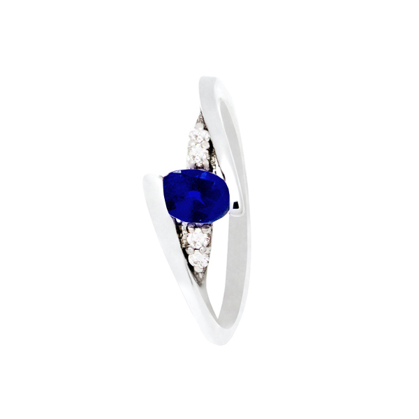 Anillo Oro Blanco 18K y Diamantes mod. Alaska