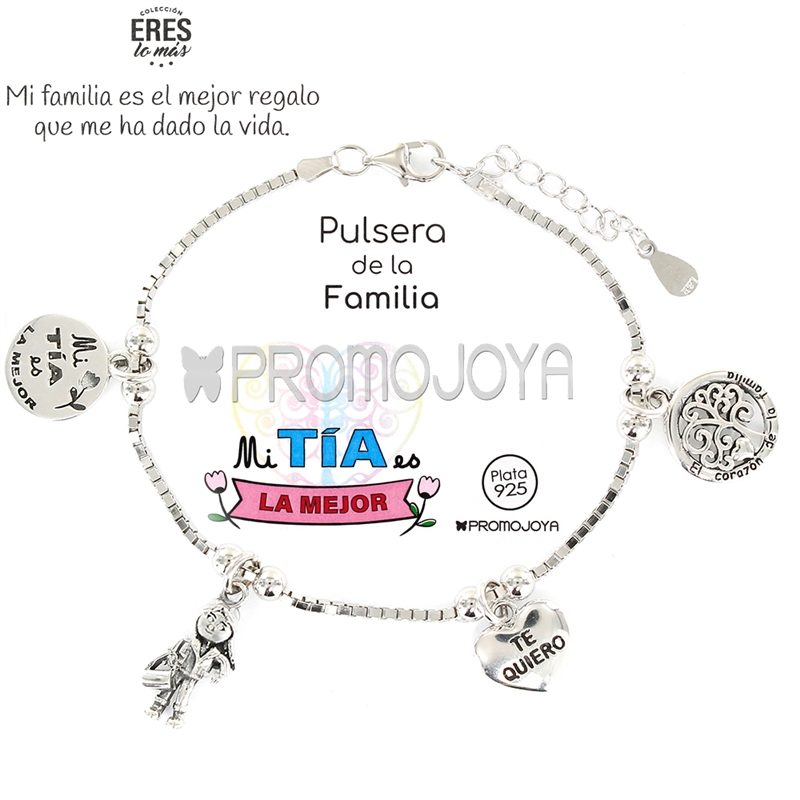 Pulsera Plata 1ª ley Eres lo más Tía
