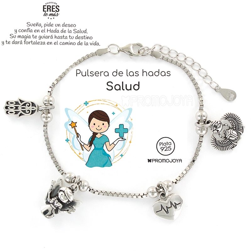 Pulsera Plata 1ª Ley Eres lo más Hadas de la Salud