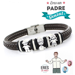 Pulsera Plata 1ª Ley Padre Niño y Niña