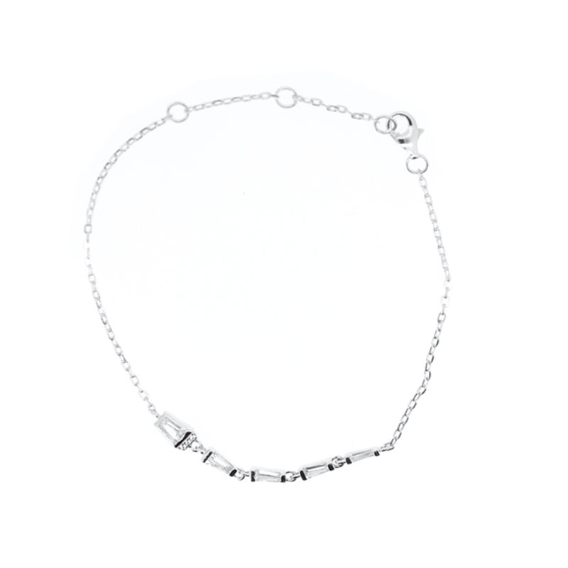 Pulsera plata 1ª Ley rodio Snake