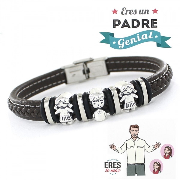 Pulsera Plata 1ª Ley Padre Niñas