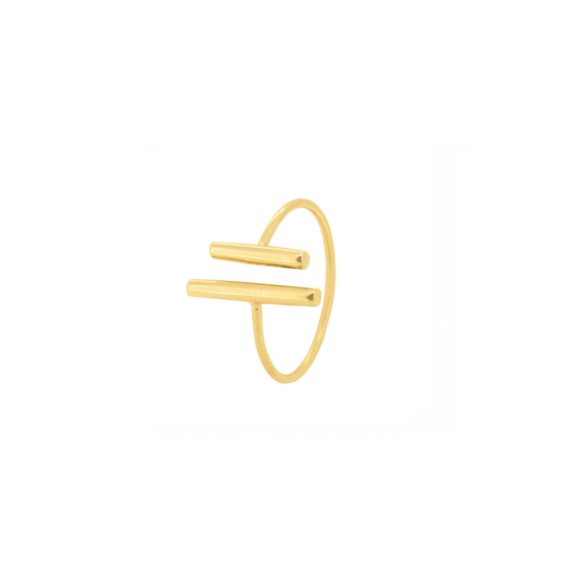 Anillo Oro 18K Barras