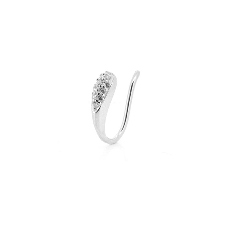Pendientes Plata 1ª ley EAR CUFF Circonitas