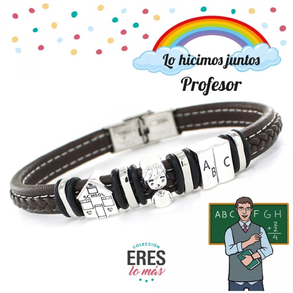 Pulsera de Plata 1ª Ley Profesor Lo Hicimos Juntos