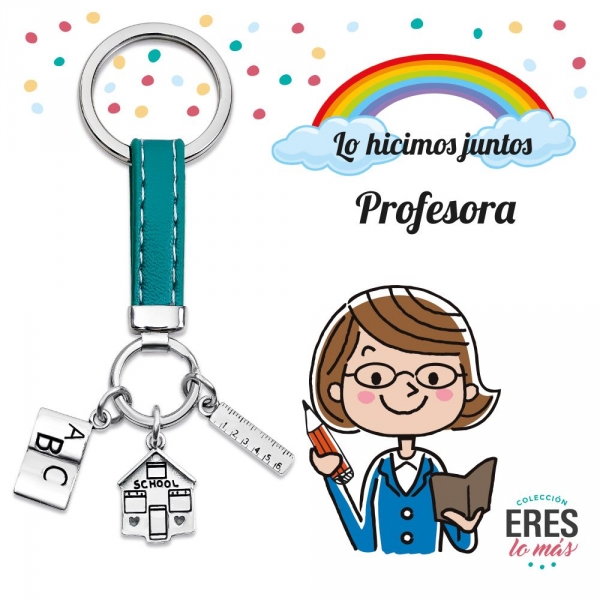 Llavero Plata de 1ª Ley Profesora Lo Hicimos Juntos