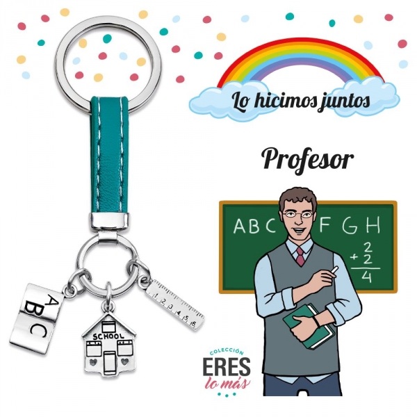 Llavero Plata de 1ª Ley Profesor Lo Hicimos Juntos