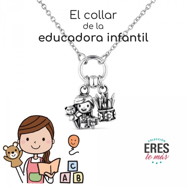 Colgantes con Cadena Plata 1ª Ley Educadora Infantil