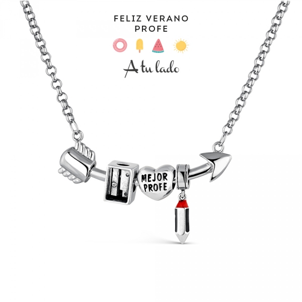 Colgantes con Cadena Plata 1ª Ley Feliz Verano Profe