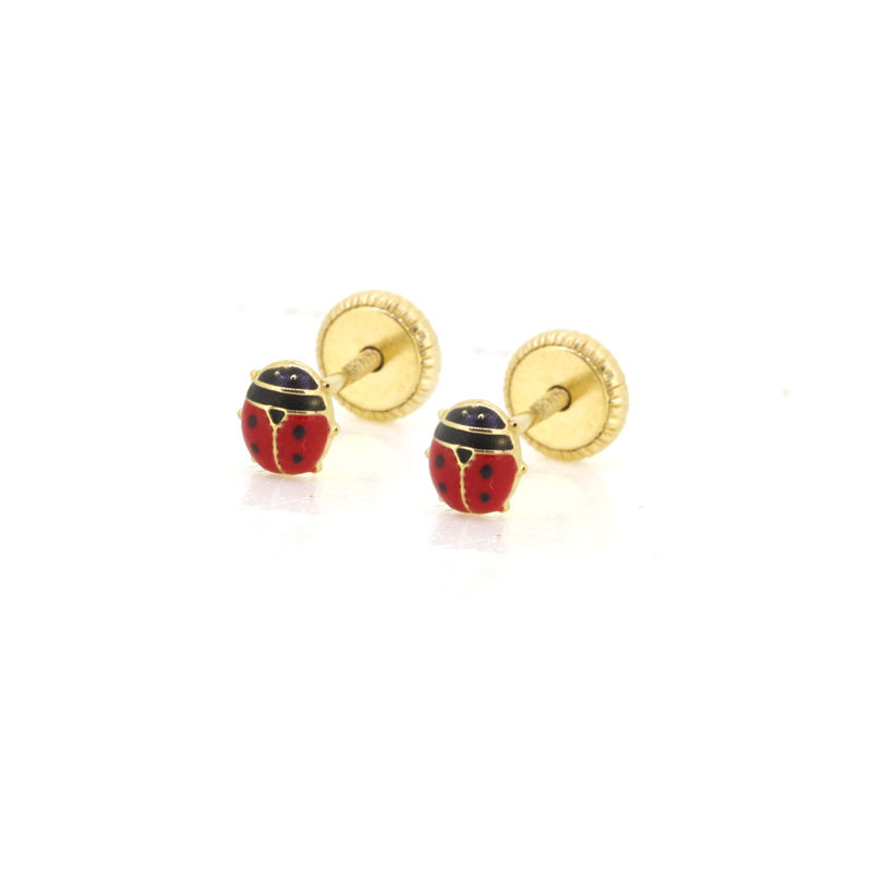 Pendientes Oro 18K Mariquita