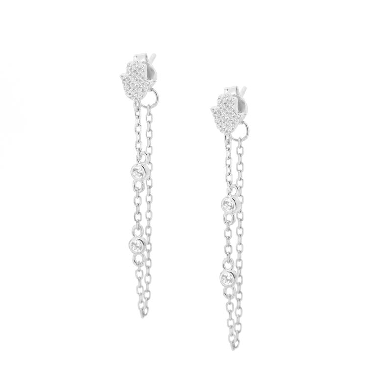Pendientes Plata 1ª Ley Mano de Fátima