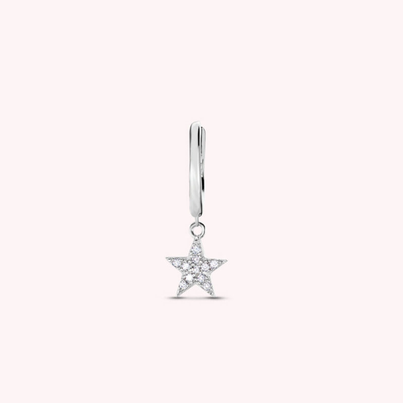 Piercing criolla ESTRE - Cristal / Plateado AGATHA