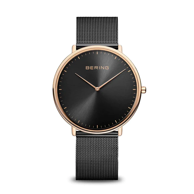 Reloj de Hombre con esfera negra y brazalete negra BERING