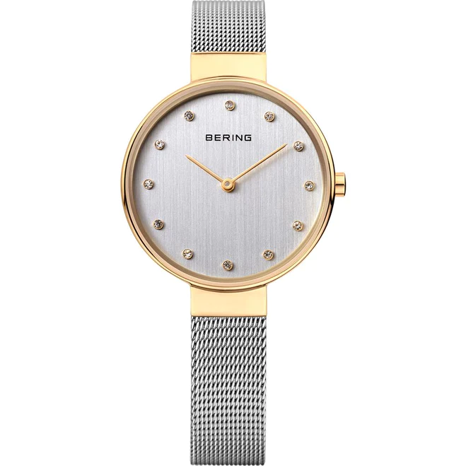 Reloj mujer clásico malla fina bicolor BERING
