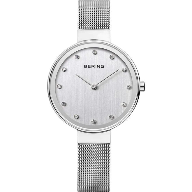 Reloj mujer clásico malla fina plateado BERING
